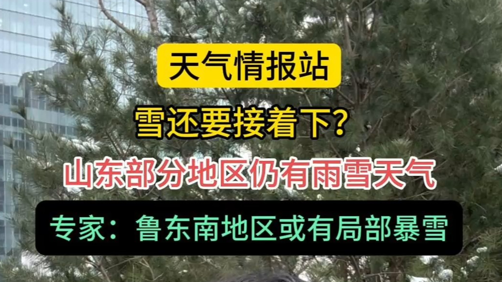 天气情报站|雪还要继续下？专家：鲁东南地区或迎局部暴雪
