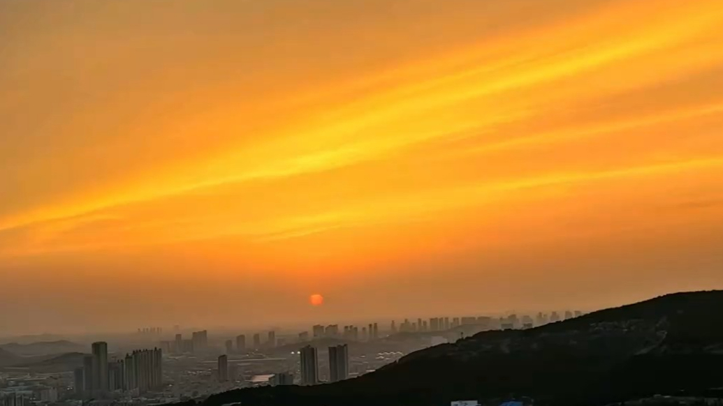 天气情报站|美极了！济南夕阳西下璀璨夺目，一幅绚丽画卷惹人醉
