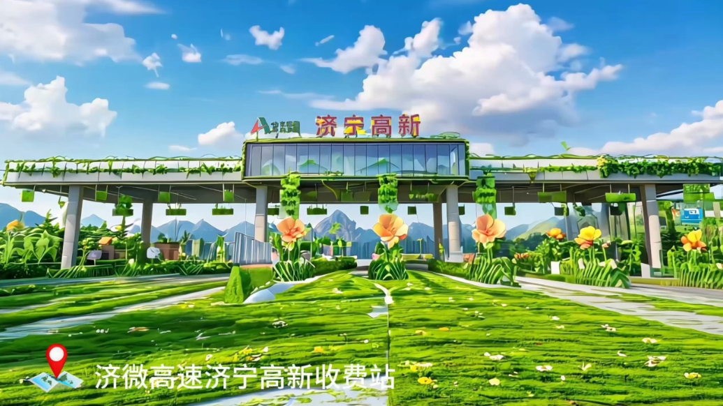 果然视频｜春日里的科技魔法，AI让济宁收费站变身诗意花园