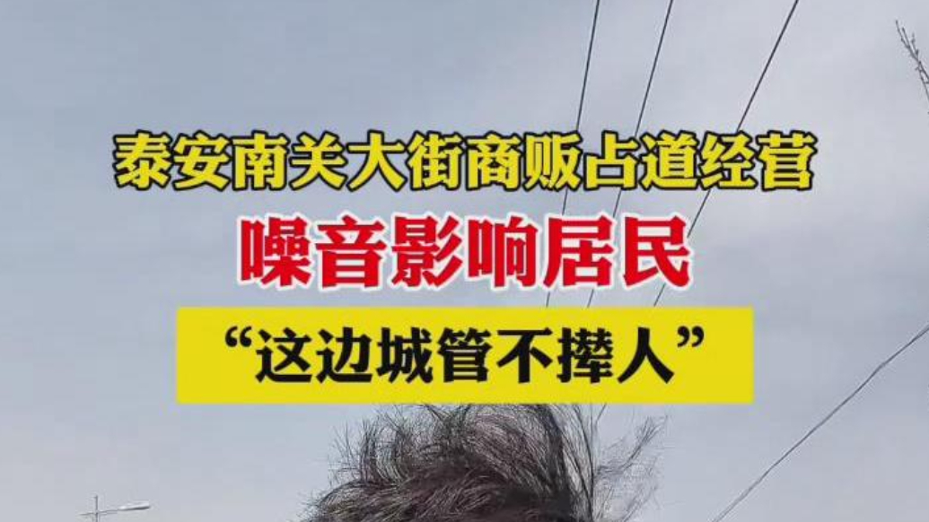 帮办·live|泰安南关大街商贩占道经营，喇叭叫卖声严重扰民