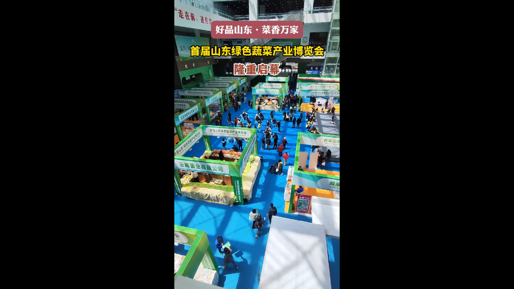 果然视频|首届山东绿色蔬菜产业博览会在临沂兰陵县启幕