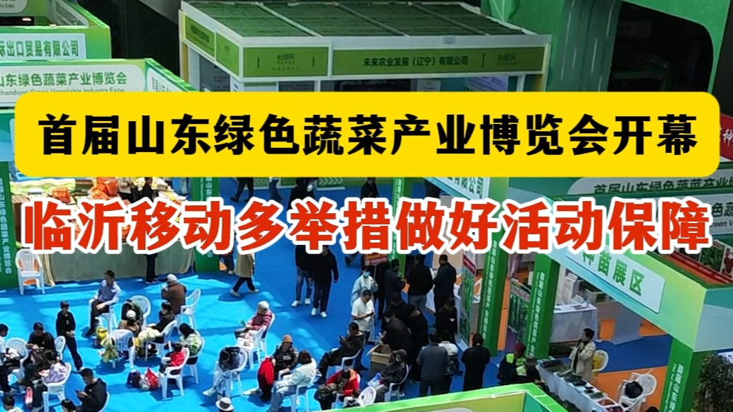 沂视频丨首届山东绿色蔬菜产业博览会开幕，临沂移动做好活动保障