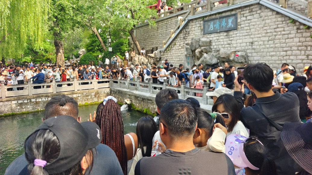 果然视频|五一假期，济南黑虎泉周边客流如潮