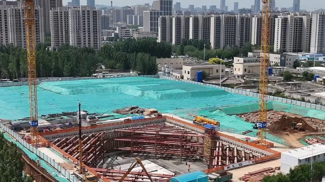 果然视频|济南热力集团高新能源站基坑见底