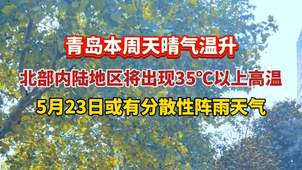 琴视频丨青岛本周天晴气温升，内陆将出现35℃以上高温