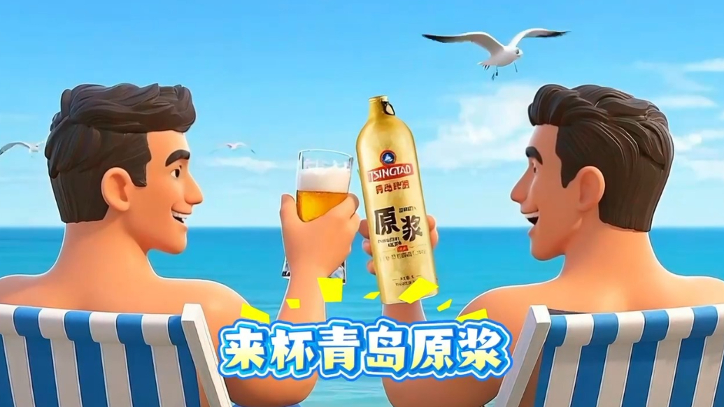 夏天的第一口啤酒！来杯青岛原浆，一起碰一夏~