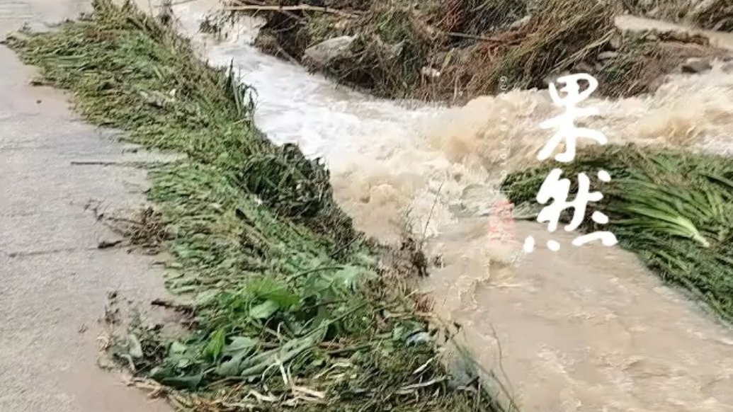 果然视频｜贵州山体滑坡，救援队:因道路被堵，徒步前往救灾 