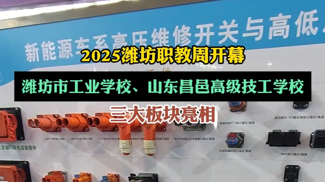 果然视频|潍坊市职教周开幕，潍坊市工业学校三大板块亮相