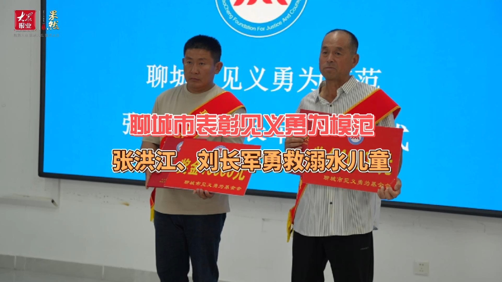 勇救溺水儿童，张洪江、刘长军被授予“聊城市见义勇为模范”