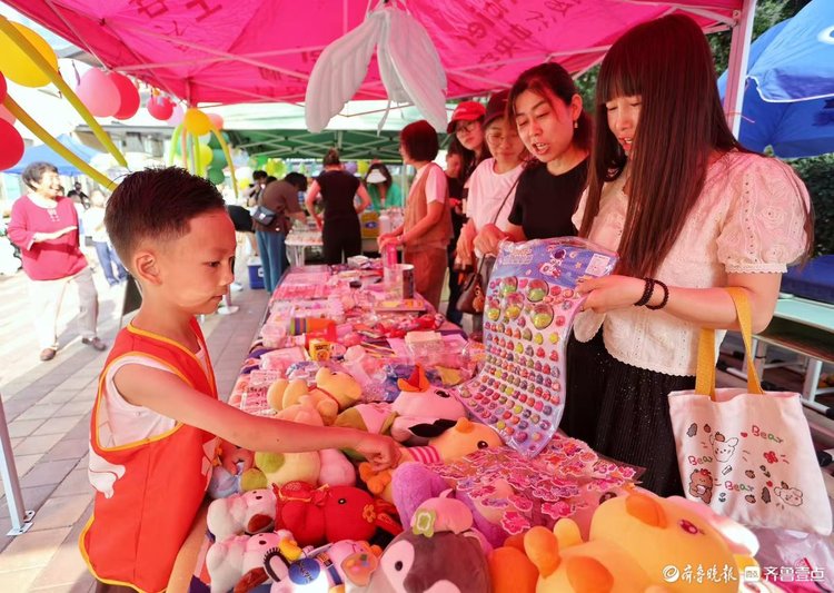 当六一遇上端午,济南望岳路小学“童趣集市”开市啦