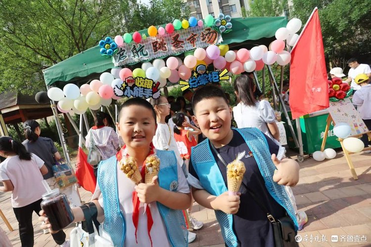 当六一遇上端午,济南望岳路小学“童趣集市”开市啦
