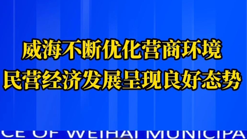 果然视频 | 威海不断优化营商环境，民营经济发展呈现良好态势