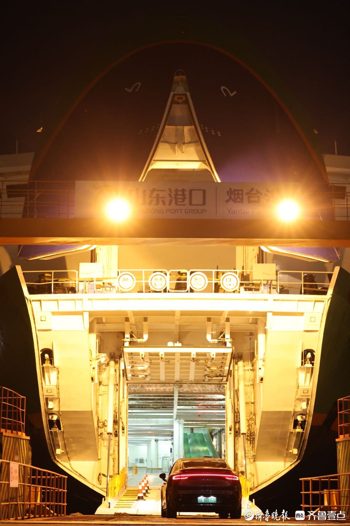 烟台，新能源汽车“过海”