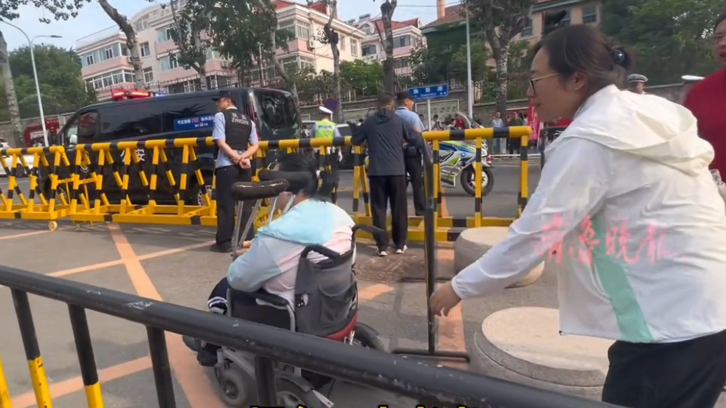 果然视频|烟台励志女孩坐轮椅参加高考