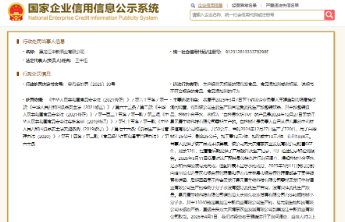 黑龙江中新酒业有限公司因食品标签违法被罚20000元