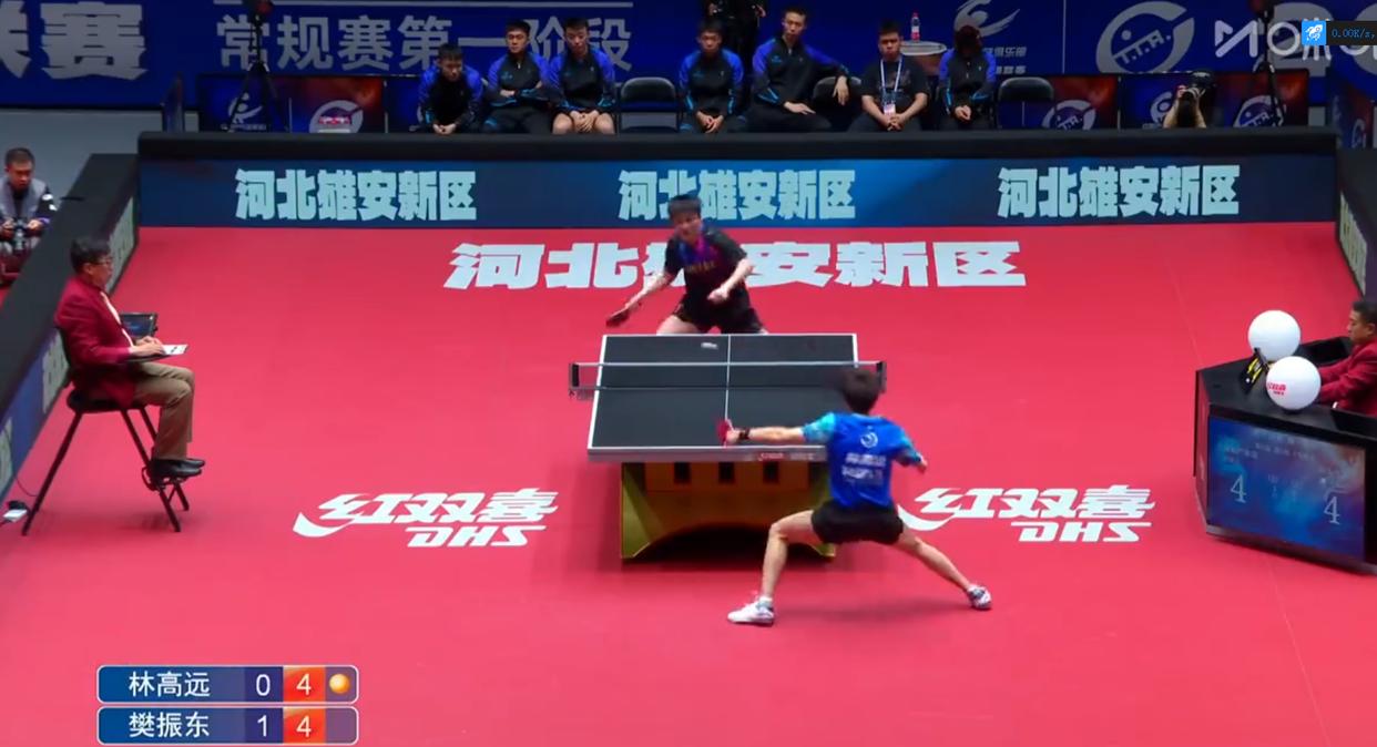 樊振东乒超连胜4场，上海地产集团队3-2战胜汕头明润队