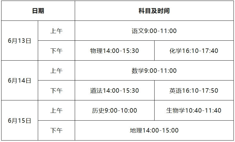 2025年烟台中考6月13日开考，考点安排公布