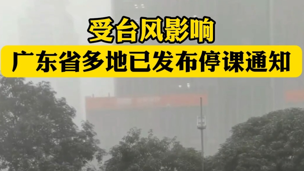 果然视频｜受台风影响，广东省多地已发布停课通知