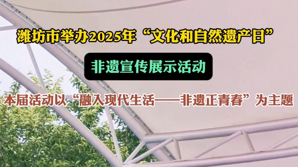 果然视频|潍坊市举办“文化和自然遗产日”非遗宣传展示活动