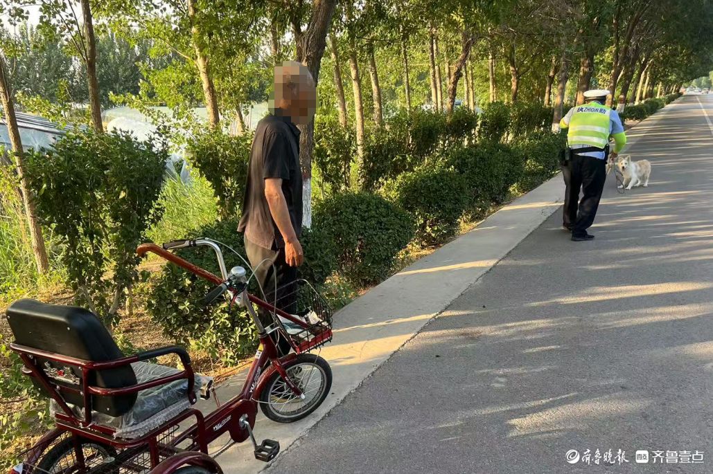 宠物狗脱绳乱窜添乱，幸遇暖心执勤交警……
