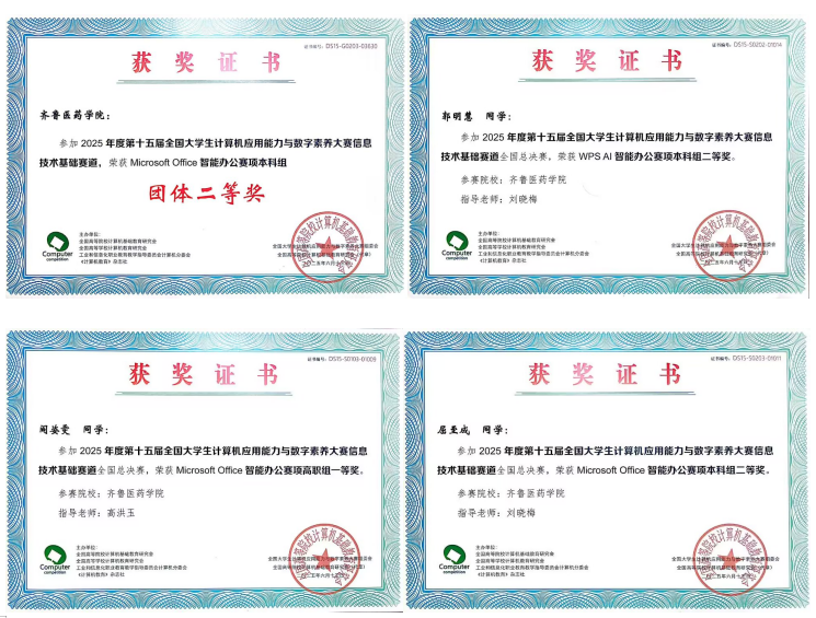 以赛促学，以赛促教！齐鲁医药学院学子在全国大赛中再创佳绩