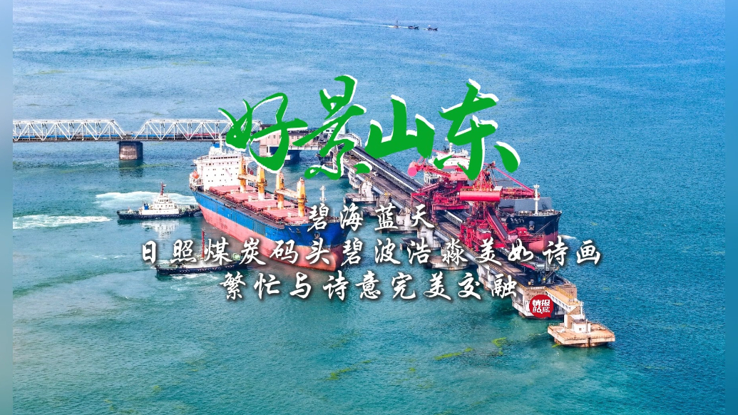 果然视频·好景山东|日照煤炭码头碧波浩淼，繁忙与诗意完美交融