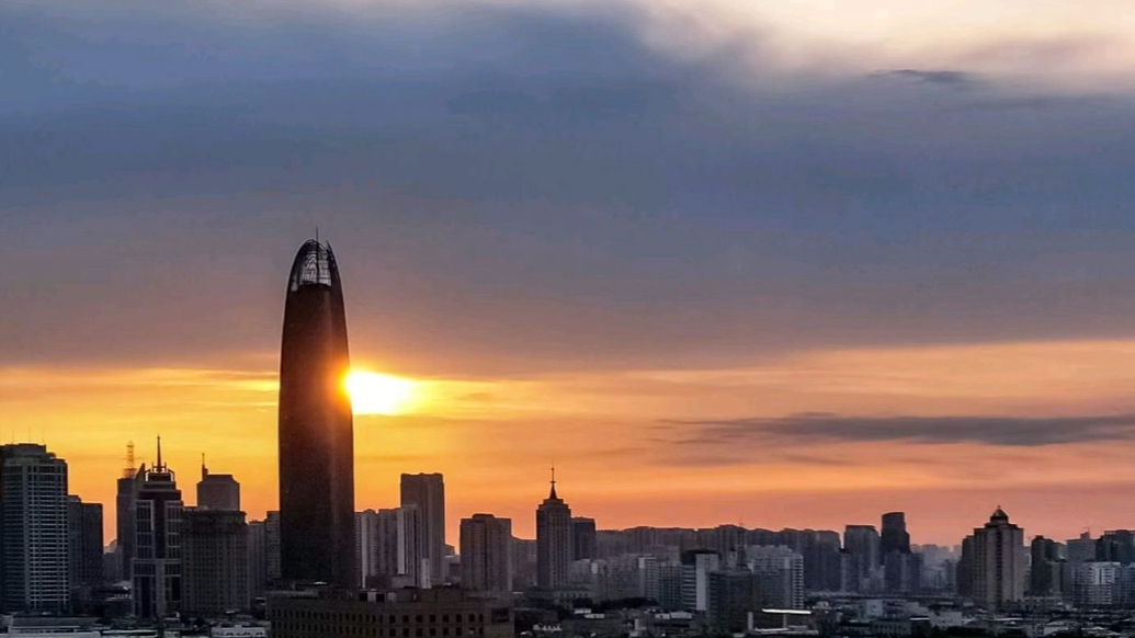 天气情报站|雨过天晴！济南日出东方云霞满天，画面壮美多姿