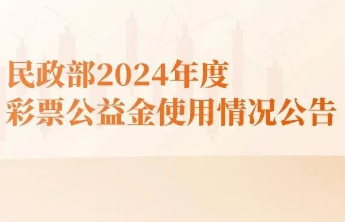 民政部2024年度彩票公益金使用情况公告