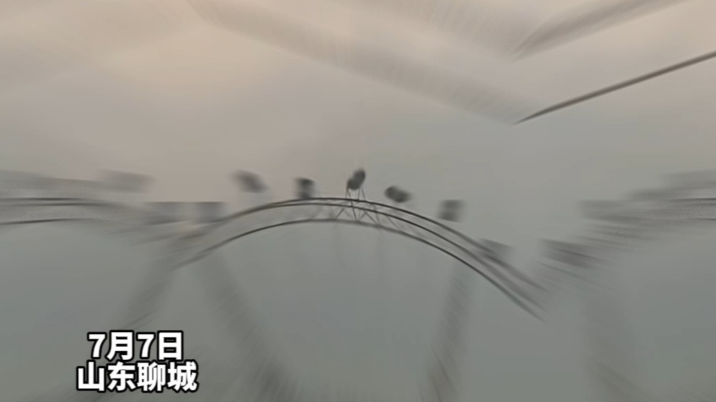 果然视频|山东一摩天轮大风天原地转圈，景区称已提前停止营业