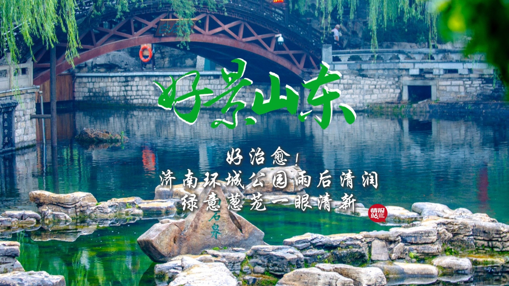 果然视频·好景山东|济南环城公园雨后清润，绿意葱茏一眼清新