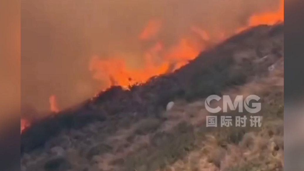 果然视频·看天下|法国马赛附近燃起山火，机场一度关闭