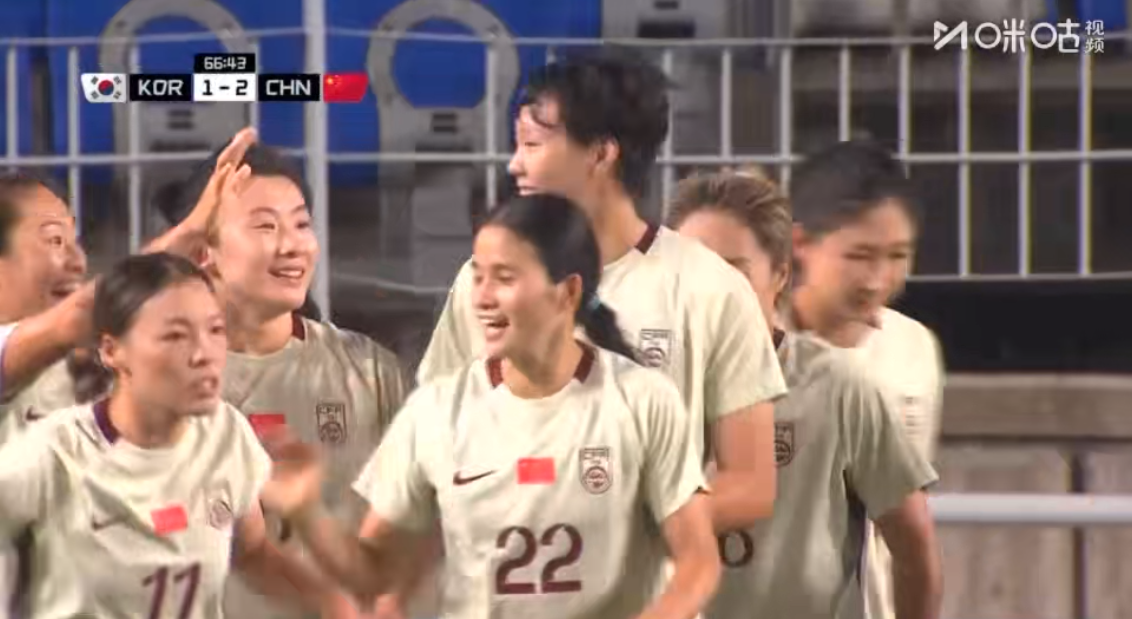 全场战报|东亚杯首战，中国女足2：2战平韩国队