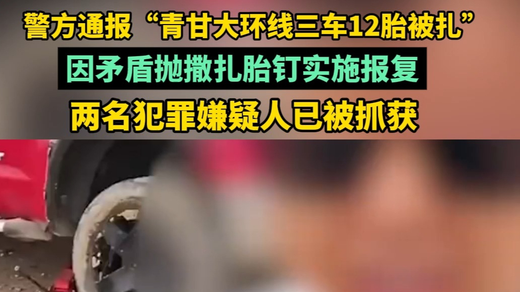 果然视频|警方通报青甘大环线扎胎事件：两名犯罪嫌疑人已被抓获