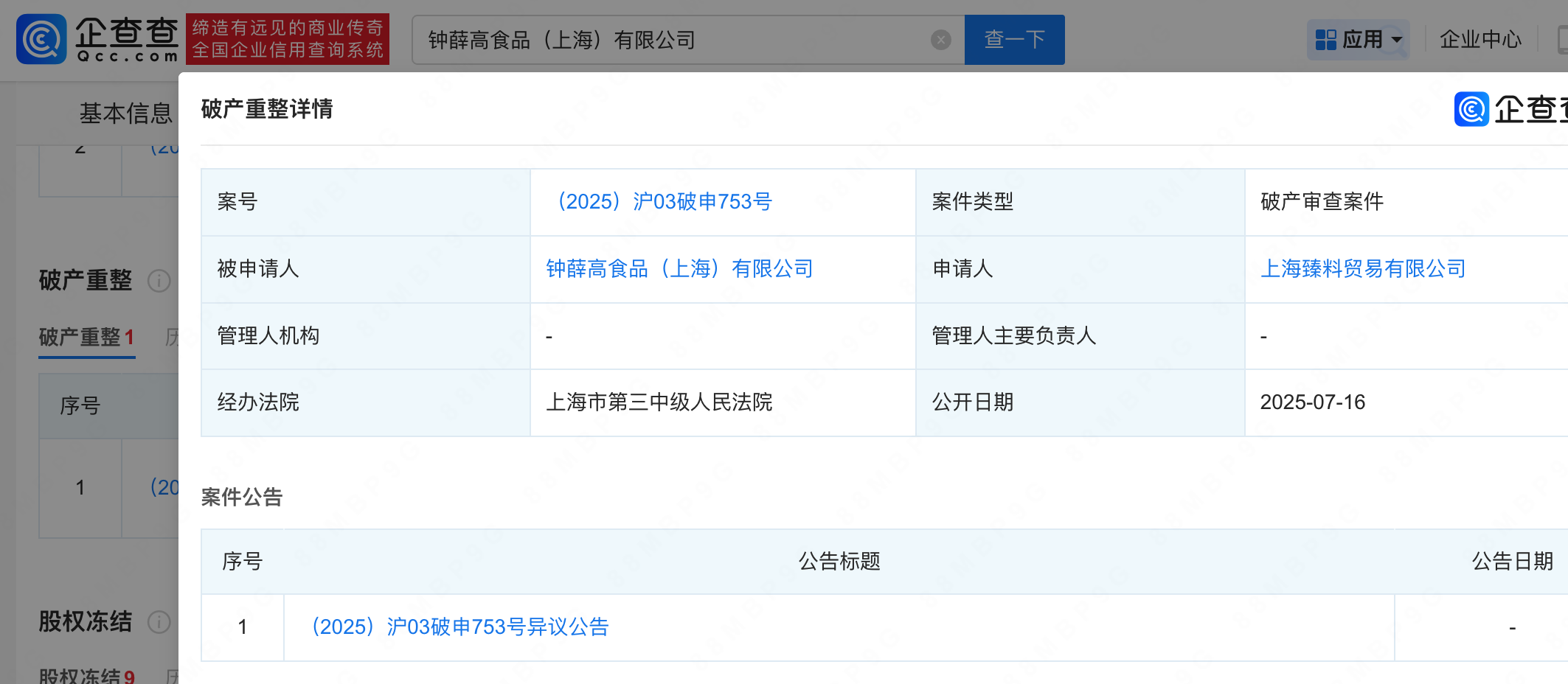钟薛高资不抵债被申请破产