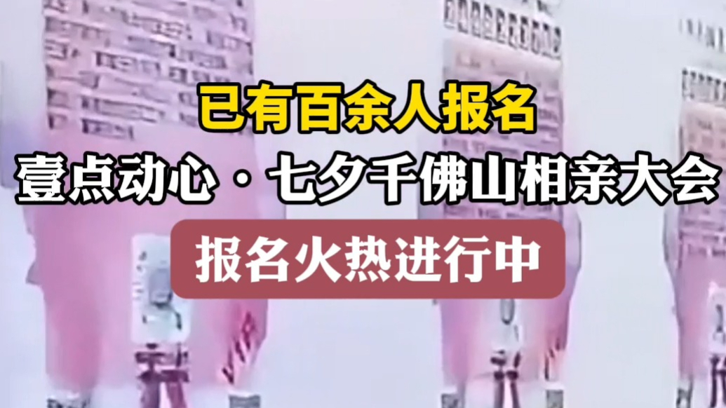 果然视频|已有百余人报名！七夕千佛山相亲大会报名火热进行中