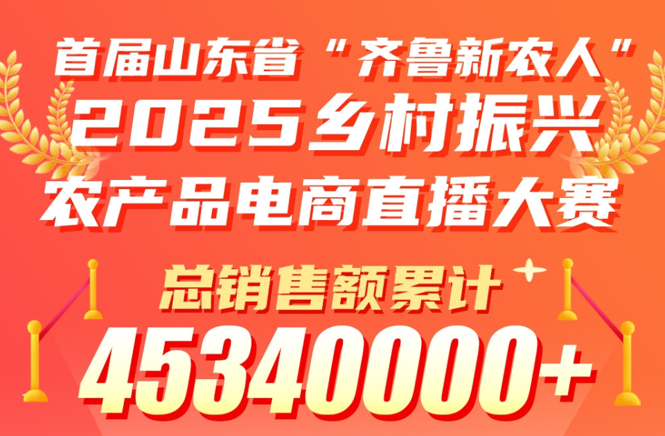 销售额超四千五百万！首届山东省“齐鲁新农人”2025乡村振兴农产品电商直播大赛初赛战报火热出炉！