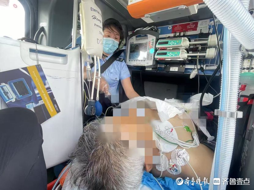 莱西74岁急症患者严重心力衰竭！“空中120”半小时转运市区