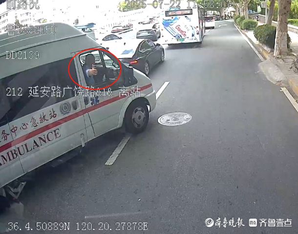为生命让行，青岛公交司机礼让救护车获点赞