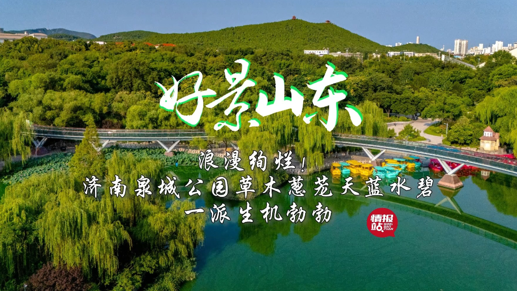 果然视频·好景山东|济南泉城公园夏日草木葱茏，一派生机勃勃！