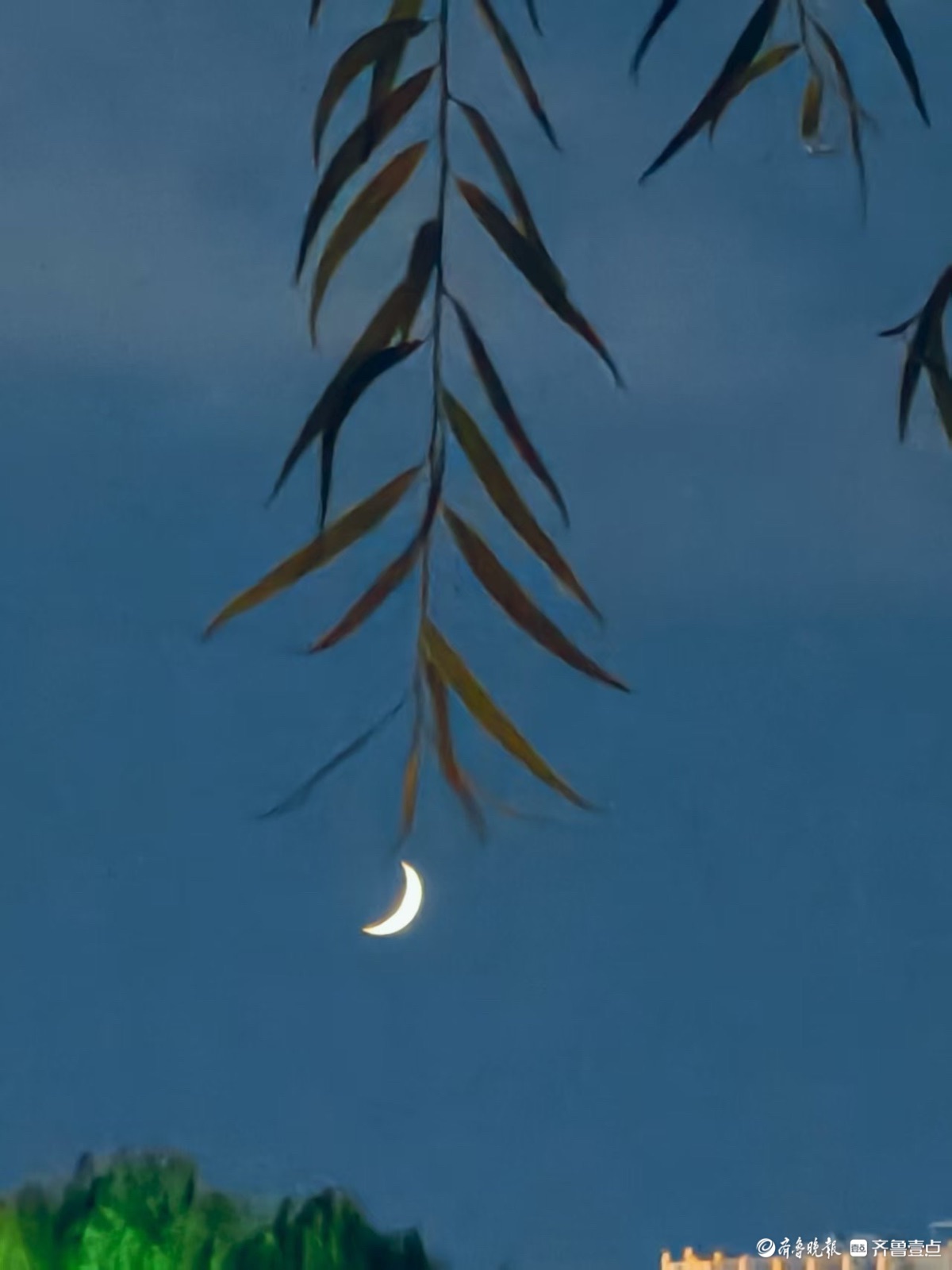 月儿弯弯映明湖