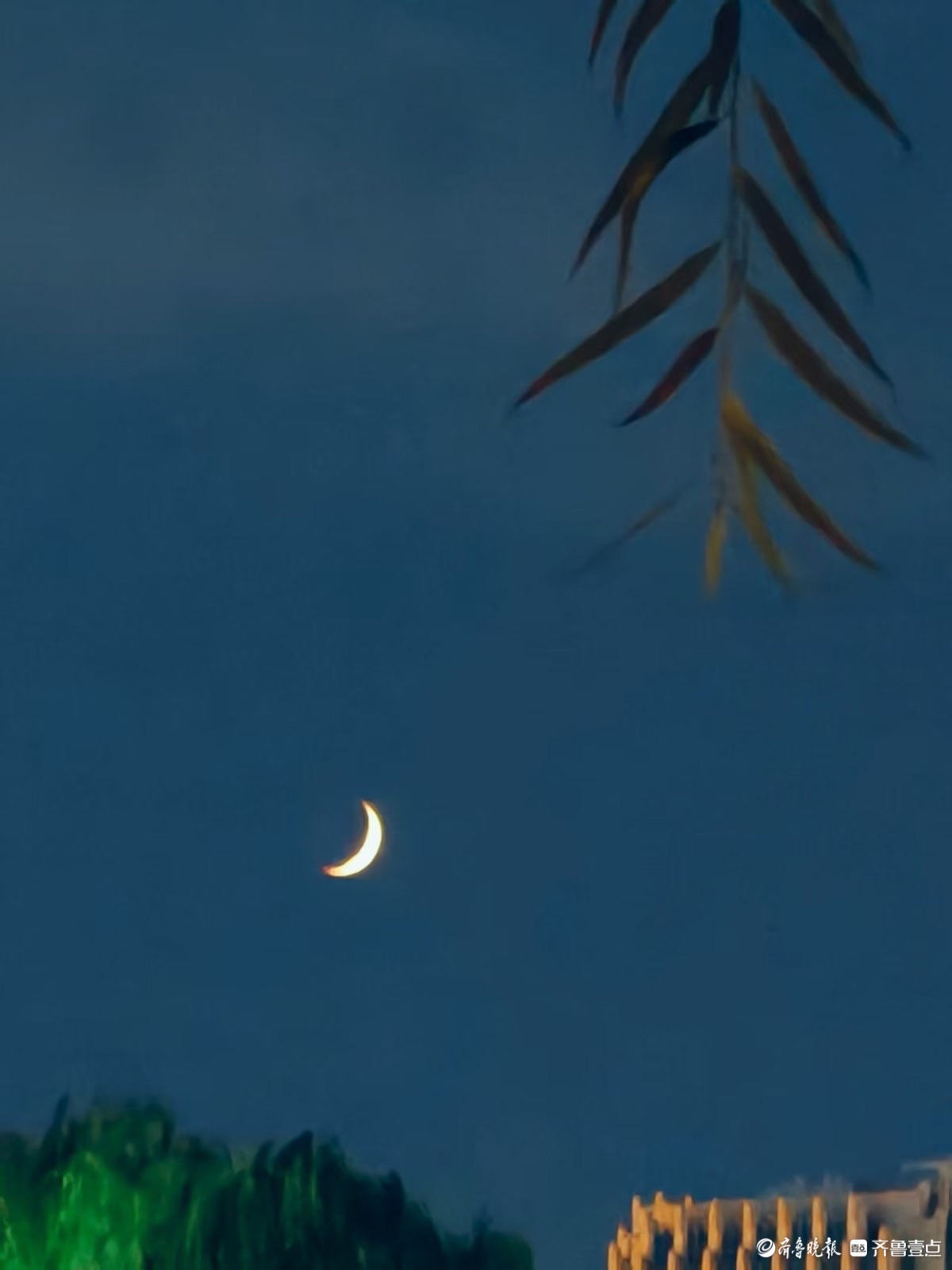 月儿弯弯映明湖