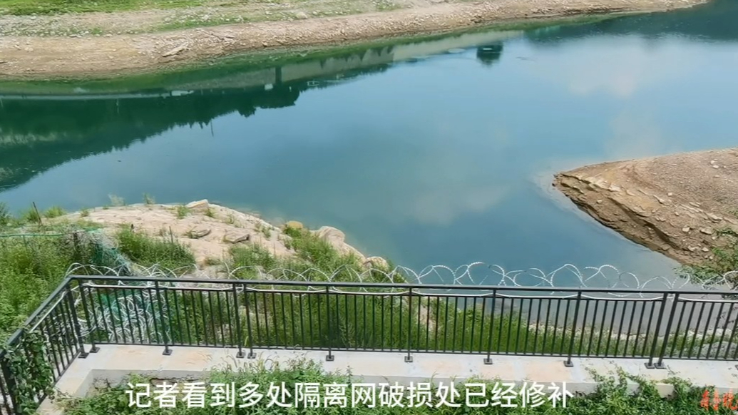 果然视频|再探浆水泉水库：隔离网破损处修补 鲜见游泳人