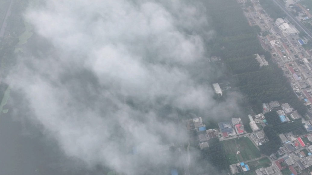 天气情报站|临沂蒙阴现平流雾景观，高空俯瞰梦幻缥缈蔚为壮观