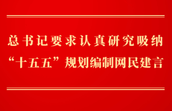 第一观察|总书记要求认真研究吸纳“十五五”规划编制网民建言