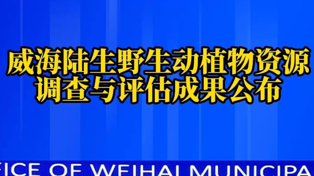 果然视频｜威海陆生野生动植物资源调查与评估成果公布