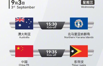 U23亚洲杯预选赛中国队赛程出炉，首场将对阵东帝汶队