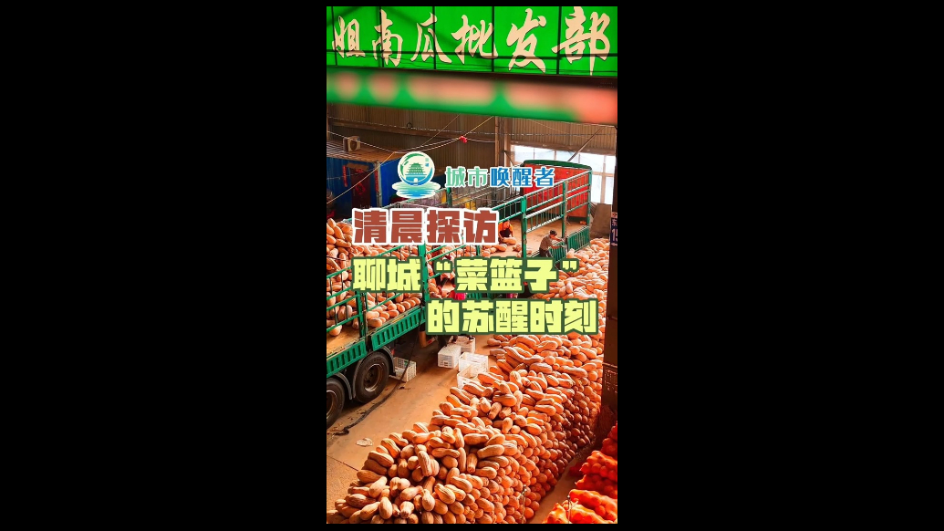 城市唤醒者｜聊城“菜篮子”凌晨苏醒，忙碌的人们为城市装满期待