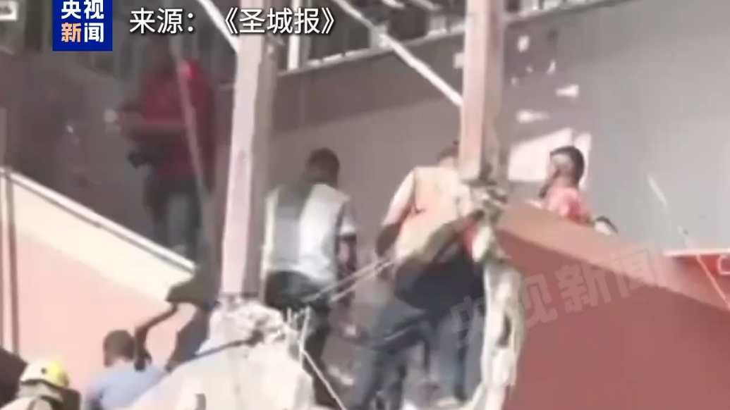 加沙医院遭以军连续袭击，视频记录救援人员施救遭袭瞬间