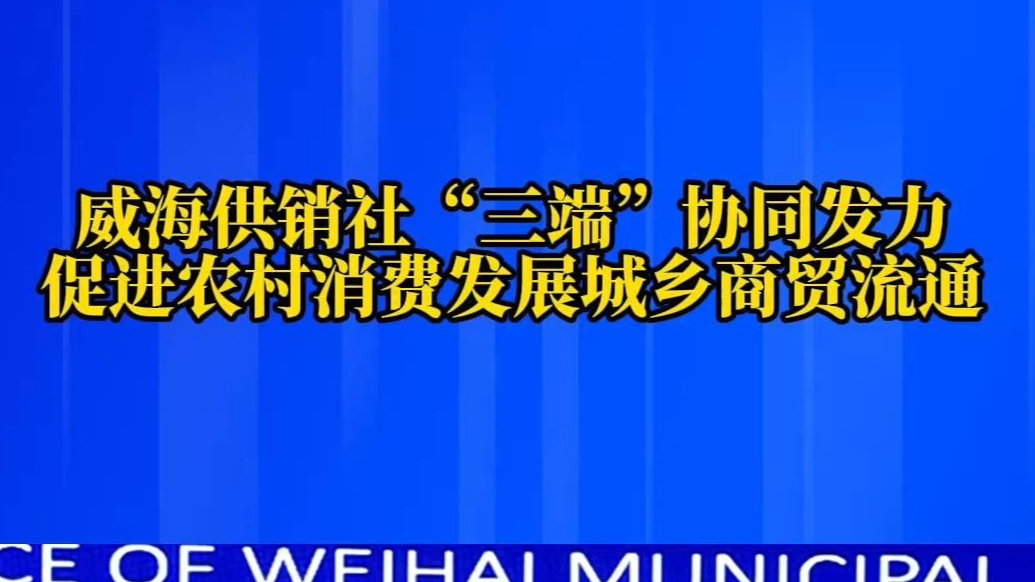 果然视频丨威海供销社“三端”协同发力，大力促进农村消费