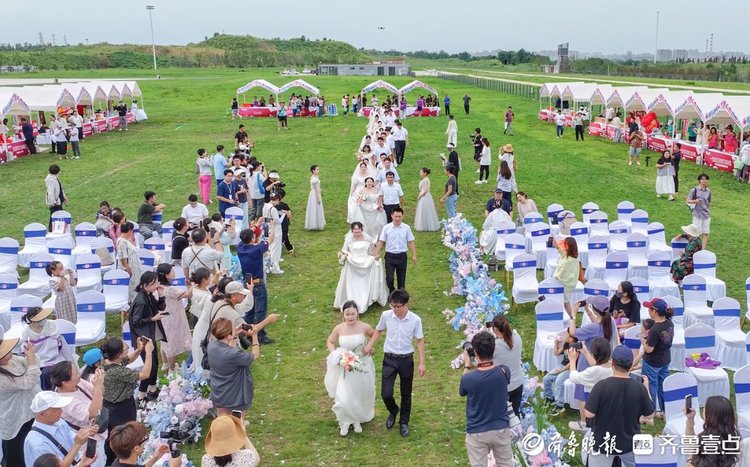 图集|定格24对新人幸福瞬间!烟台市移风易俗主题集体婚礼举行
